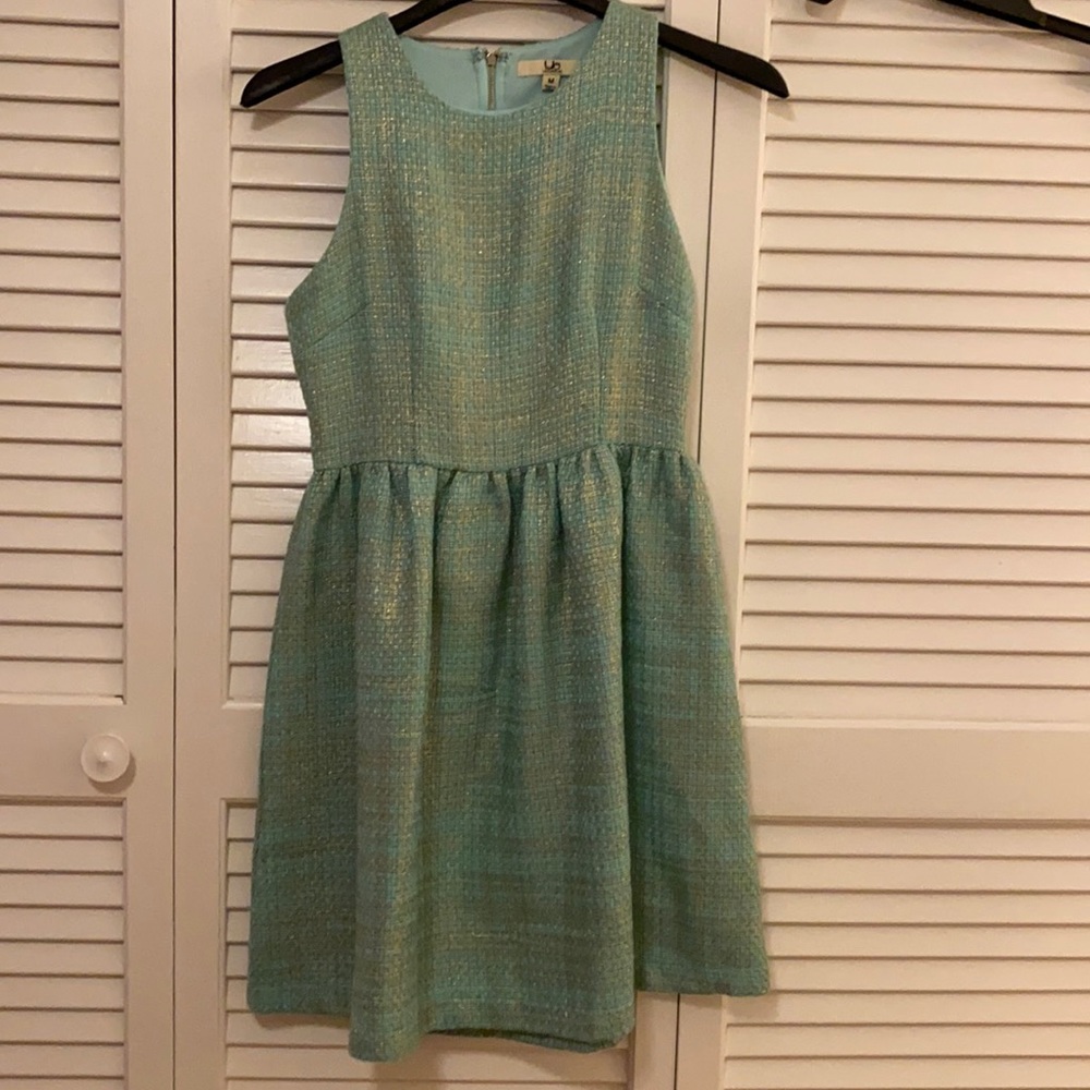 YA tweed dress with key hole back!